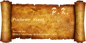 Puchner Kund névjegykártya